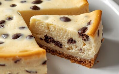 Lekki sernik z ricotty z kawałkami czekolady